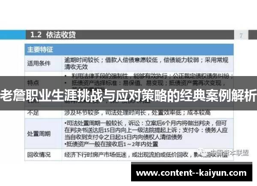 老詹职业生涯挑战与应对策略的经典案例解析